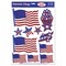 Party Central Club Pack of 132 Red and Blue Patriotic Window Cling Decorations 17"